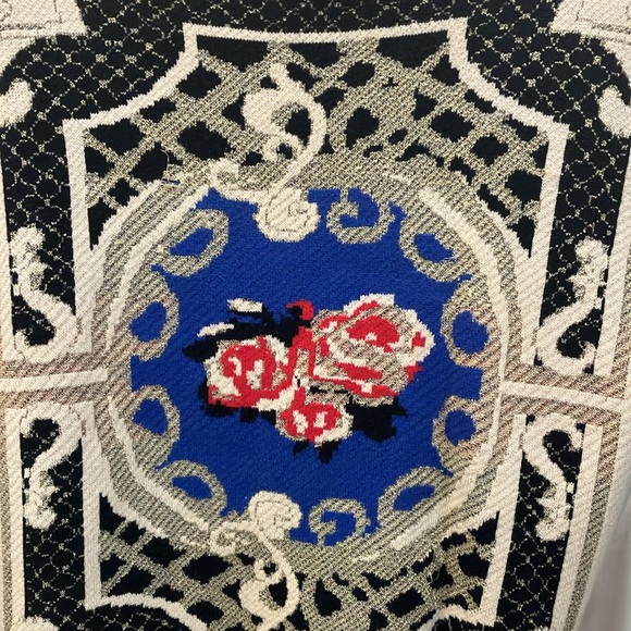 Dream State metallic retro flower baroque patterned sweater size M - Picture 3 of 9